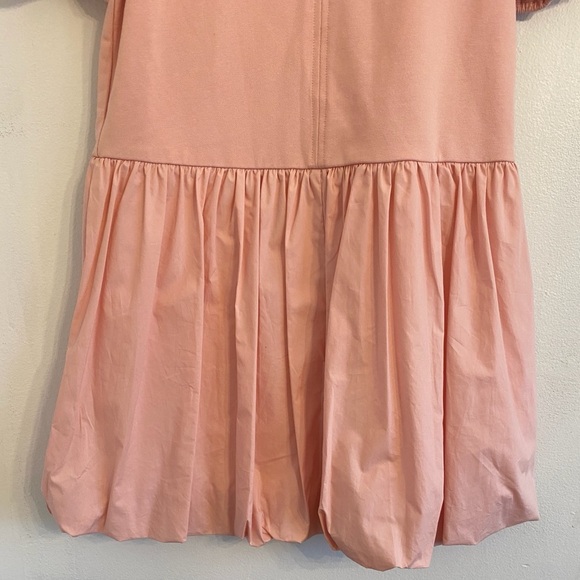 NWT English Factory Size Small Puff Shoulder Mixed Media Minidress Pink - Picture 6 of 9